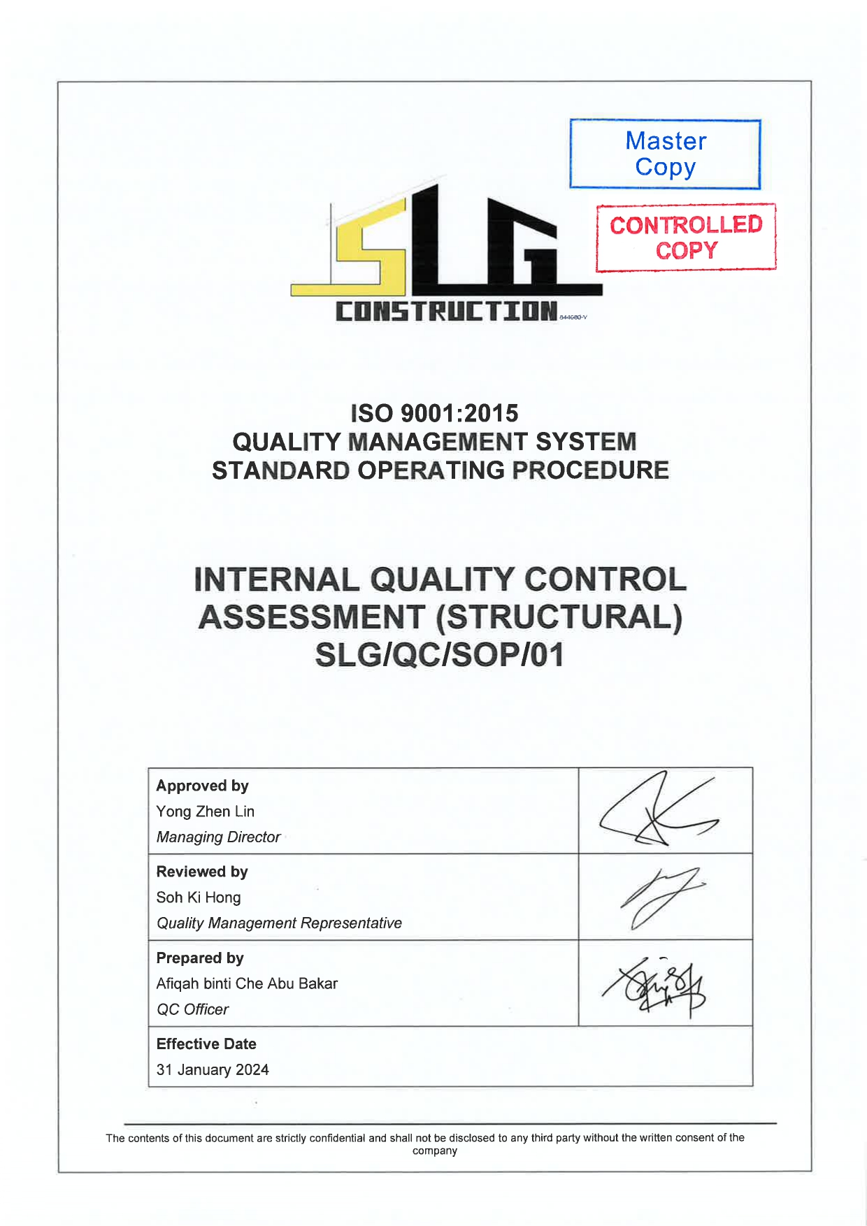 SLG-PRO-SOP Page 1